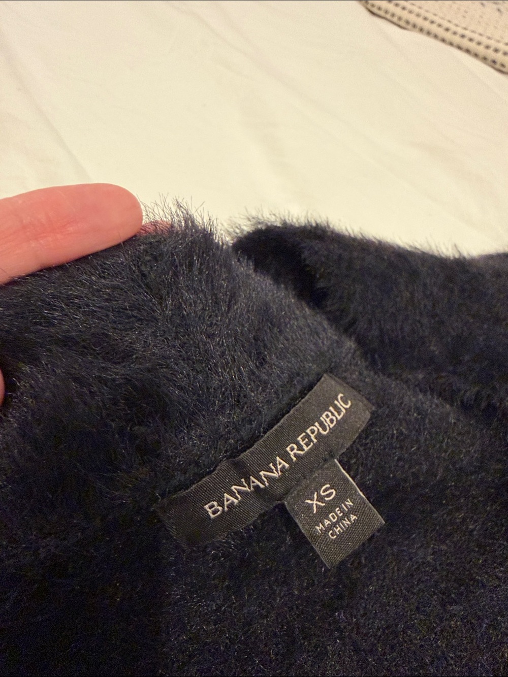 Banana Republic Black Fuzzy Cardigan Sweater